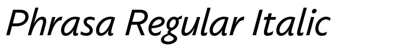 Phrasa Regular Italic